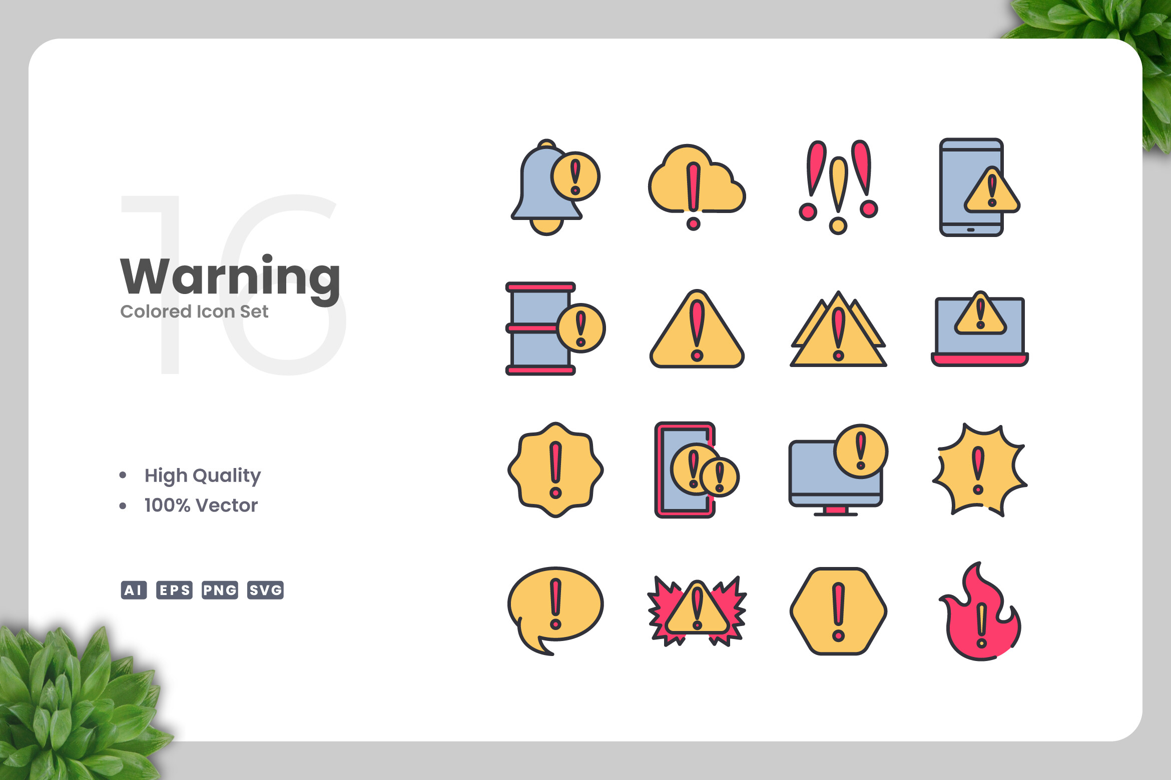 Warning Color Icons Graphic by upnowgraphic · Creative Fabrica