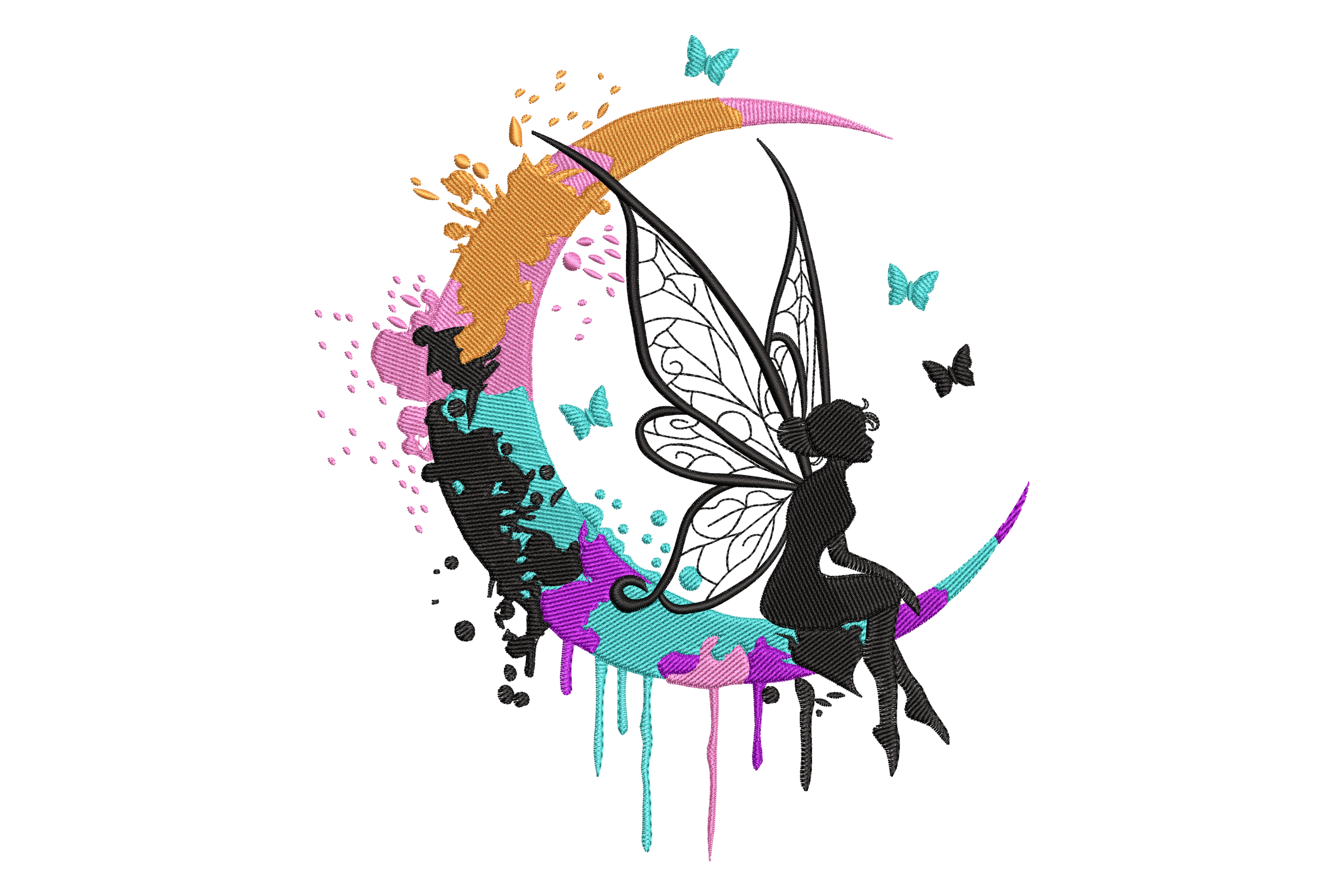 Whimsical Fairy on Moon