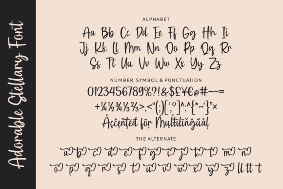 Adorable Stellary Font PNG with transparent background - Preview 3