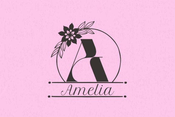 Amour Monogram Line Font - Preview 1