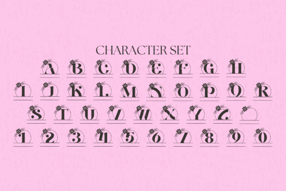 Amour Monogram Line Font - Preview 3