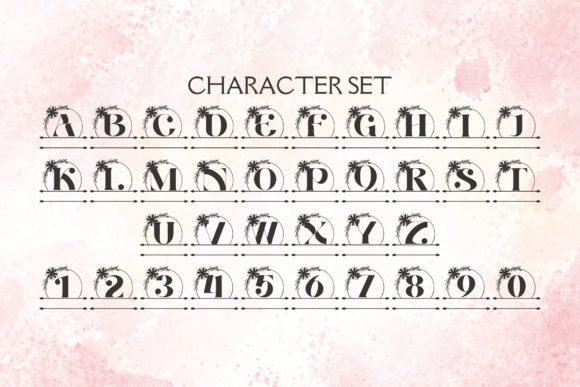 Aria Monogram Line Font - Preview 3