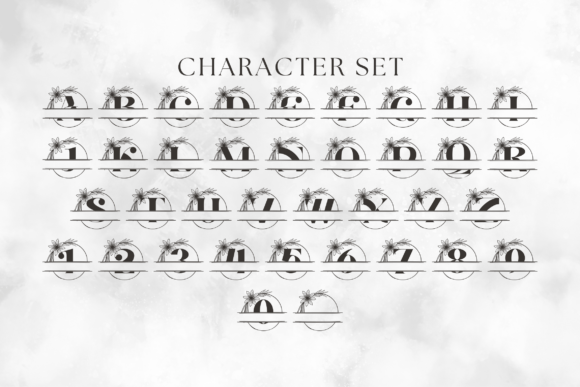Aurelia Monogram Line Font PNG with transparent background - Preview 3