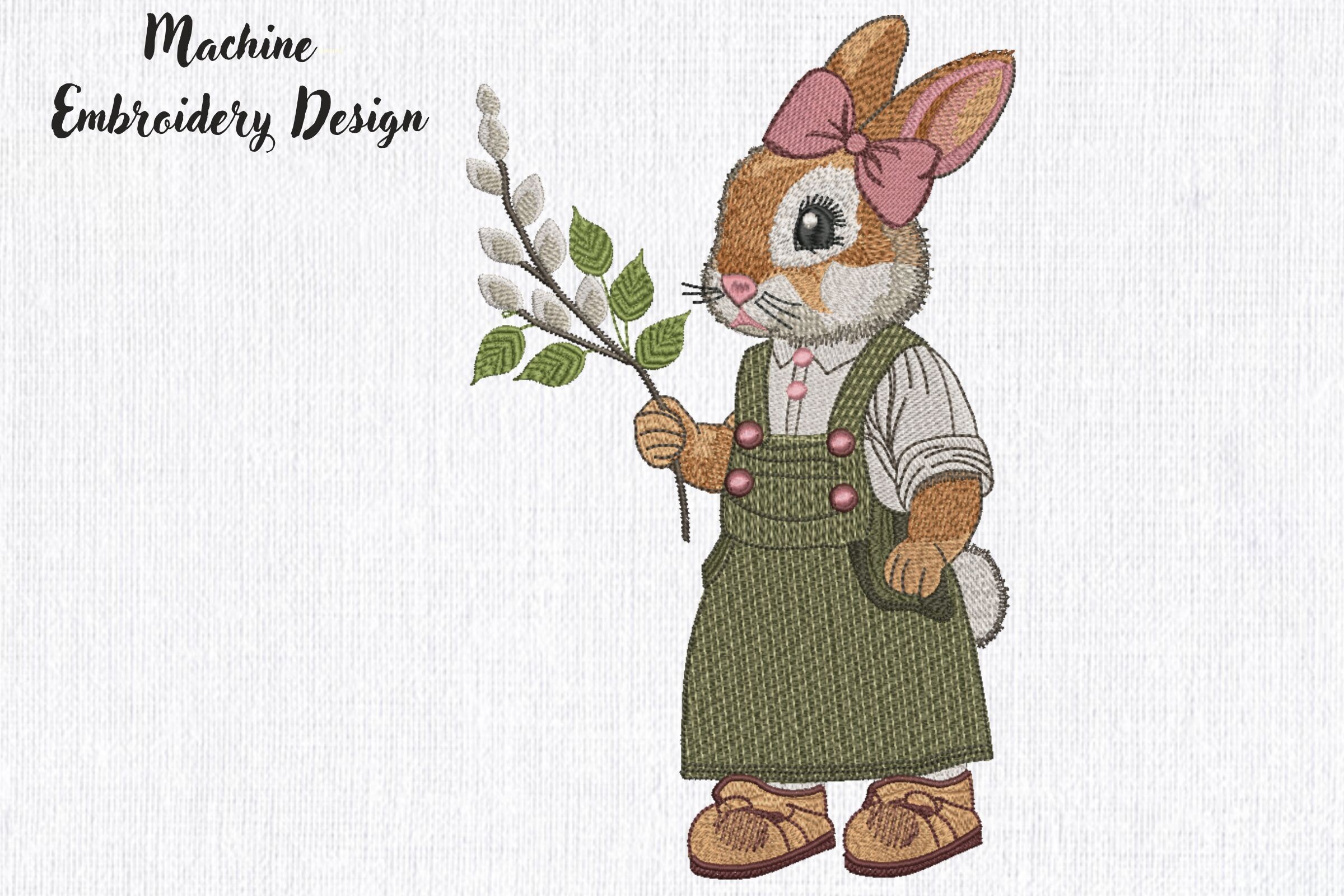 Cottagecore Easter Bunny Girl