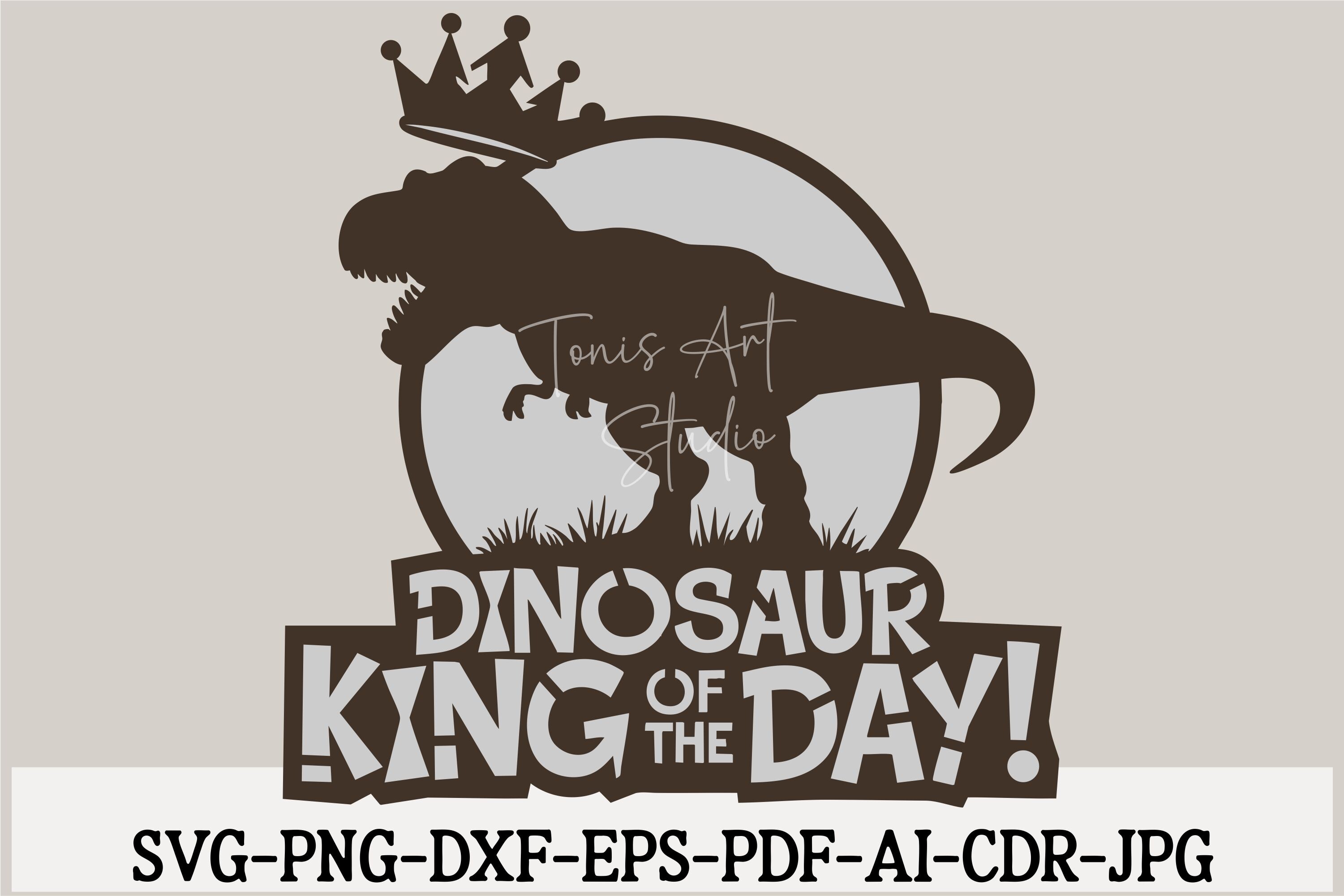 Dinosaur Birthday Cake Topper SVG, T Rex