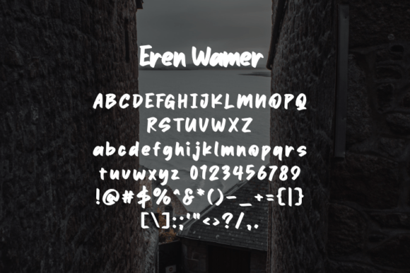 Eren Wamer Font PNG with transparent background - Preview 1