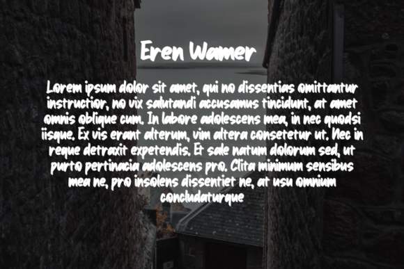 Eren Wamer Font PNG with transparent background - Preview 2