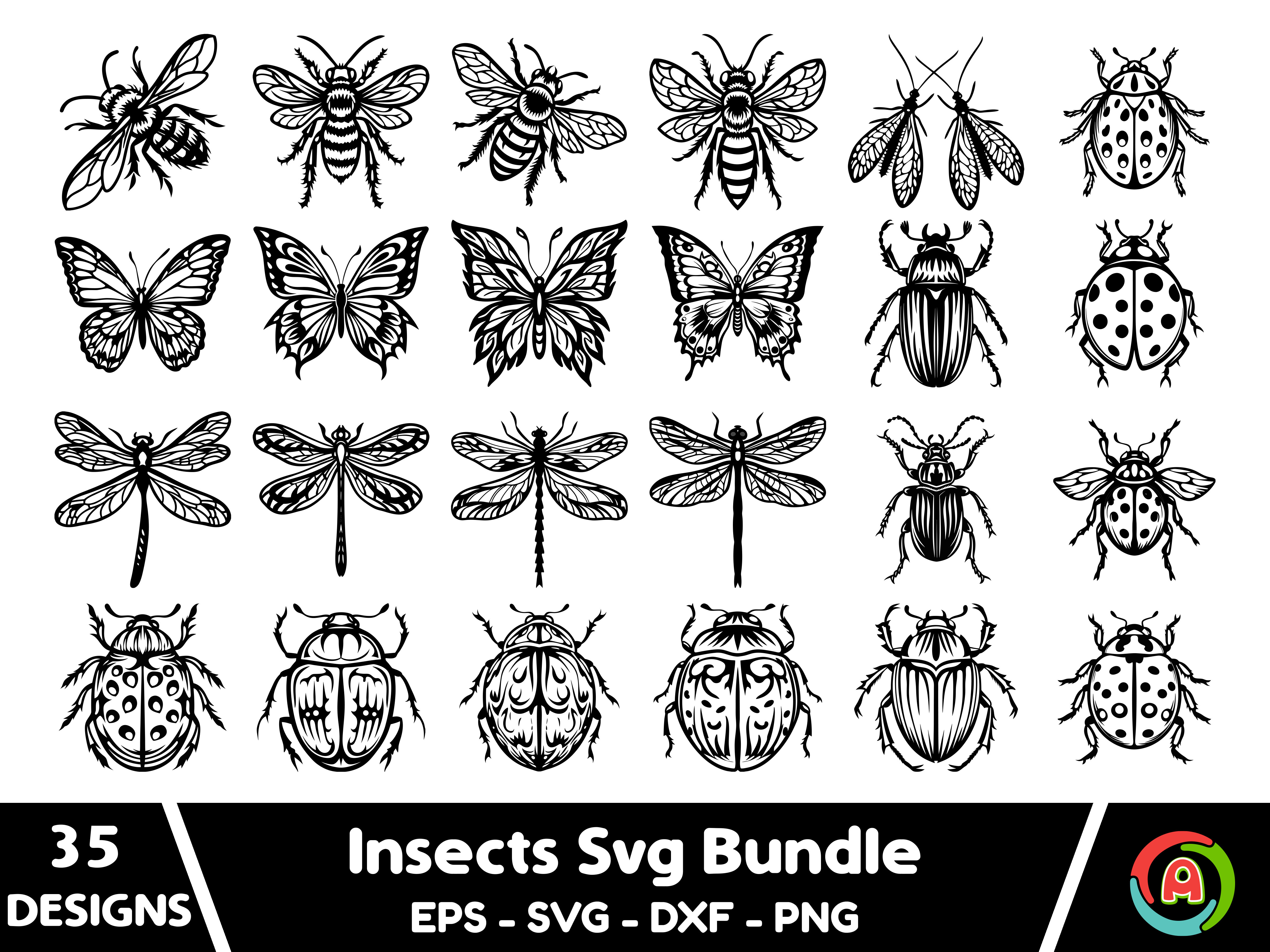 Insects Racing Svg Insects Svg Bundle Graphic by aurnobnandy · Creative Fabrica