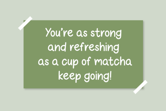 Love Matcha Font PNG with transparent background - Preview 1