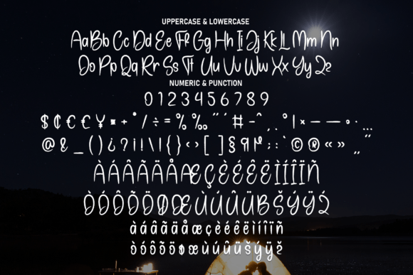 Night Saturday Font PNG with transparent background - Preview 6