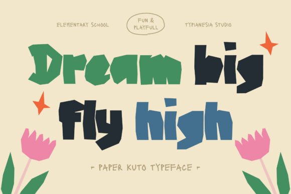 Paper Kuto Font PNG with transparent background - Preview 3