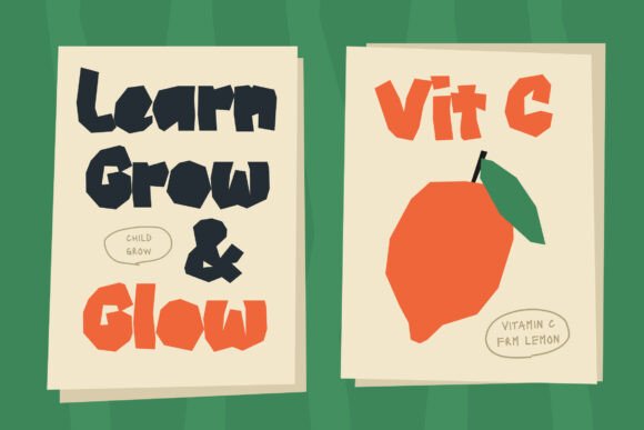 Paper Kuto Font PNG with transparent background - Preview 4