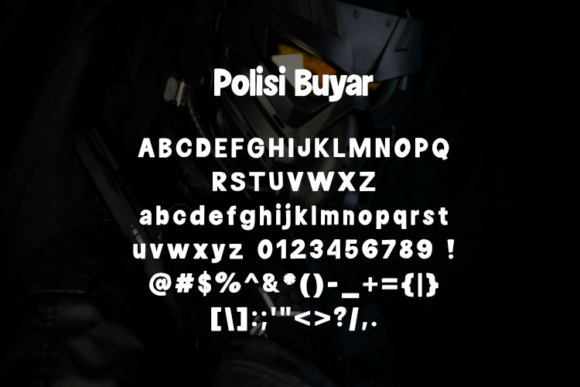 Polisi Buyar Font PNG with transparent background - Preview 1