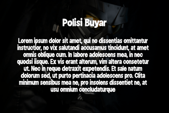 Polisi Buyar Font PNG with transparent background - Preview 2