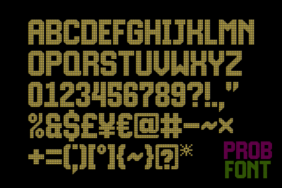 Prob Font PNG with transparent background - Preview 1