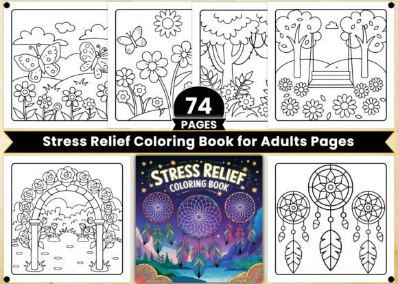 Stress Relief Coloring Book for Adults