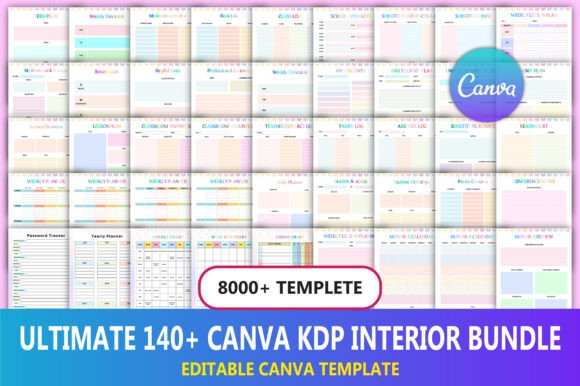 Ultimate 140+ Canva Kdp Interior Bundle Graphic Canva By munjixpro