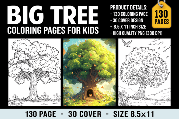 130 Big Tree Coloring Pages for Kids