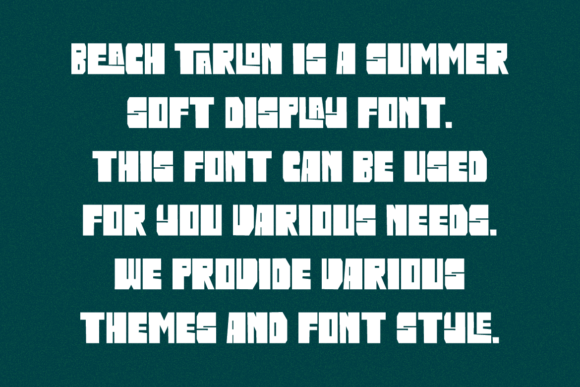 Beach Tarlon Font PNG with transparent background - Preview 3