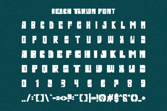 Beach Tarlon Font PNG with transparent background - Preview 4