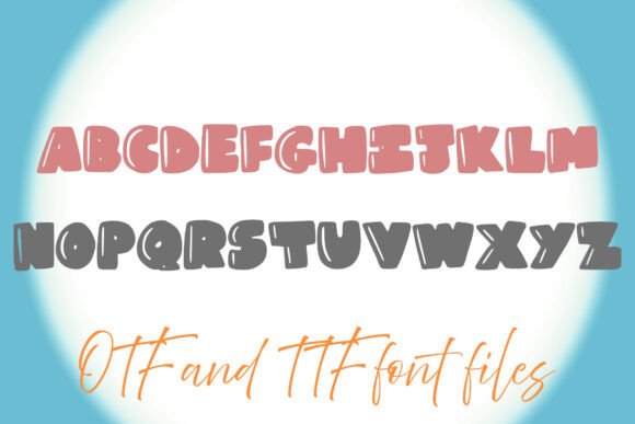 Chunky Cartoon Font PNG with transparent background - Preview 1