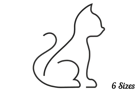 Cute Cat Outline