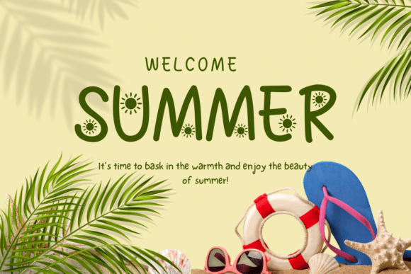 Cute Sun Font - Preview 6