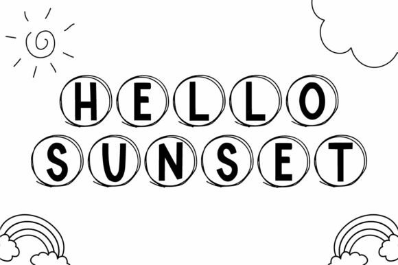 Doodle Round Font PNG with transparent background - Preview 1