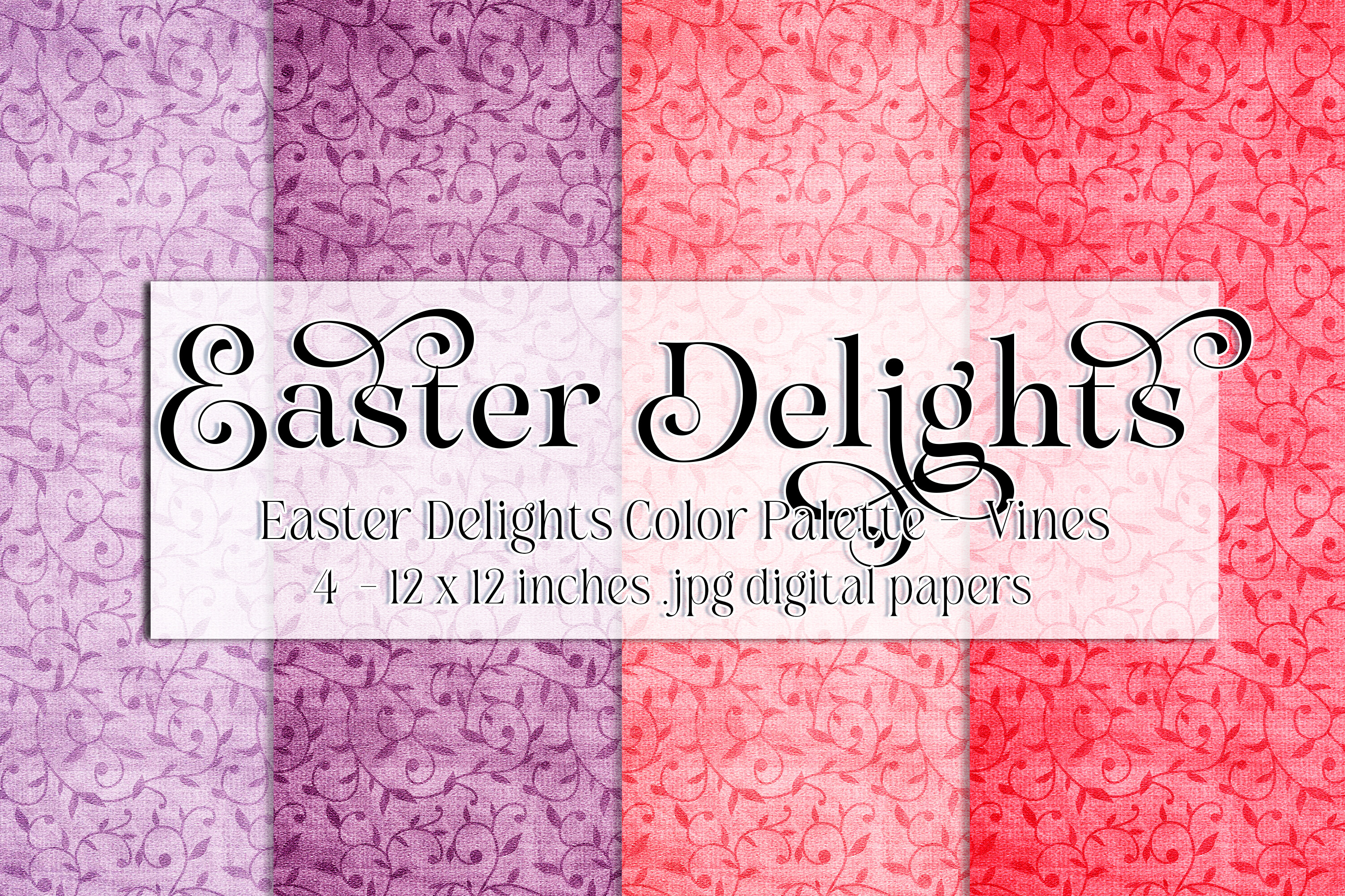 Spring Vines Paper Easter Delights, Spring Vines Papers Graphic by Designing with Marlo ...