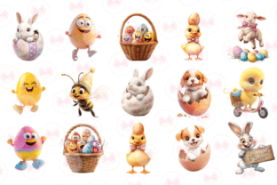 Easter Funny Clipart Graphic by Markicha Art · Creative Fabrica