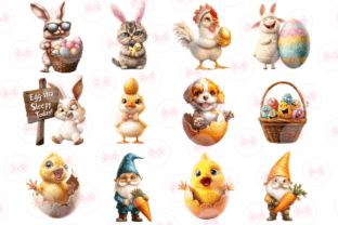 Easter Funny Clipart Graphic by Markicha Art · Creative Fabrica