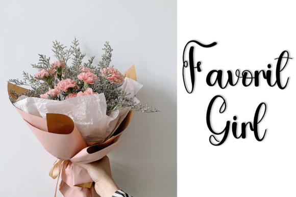 Flower Bouquet Font PNG with transparent background - Preview 2