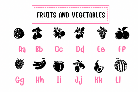 Fruits and Vegetables Font - Preview 1