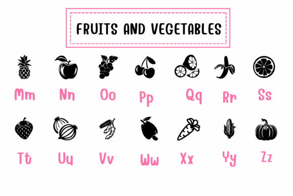 Fruits and Vegetables Font - Preview 2