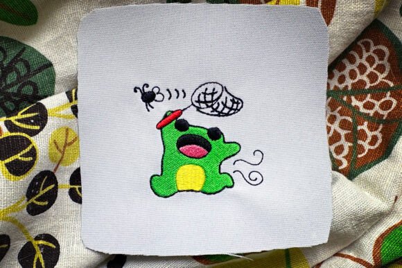 Funny Frog Machine Embroidery