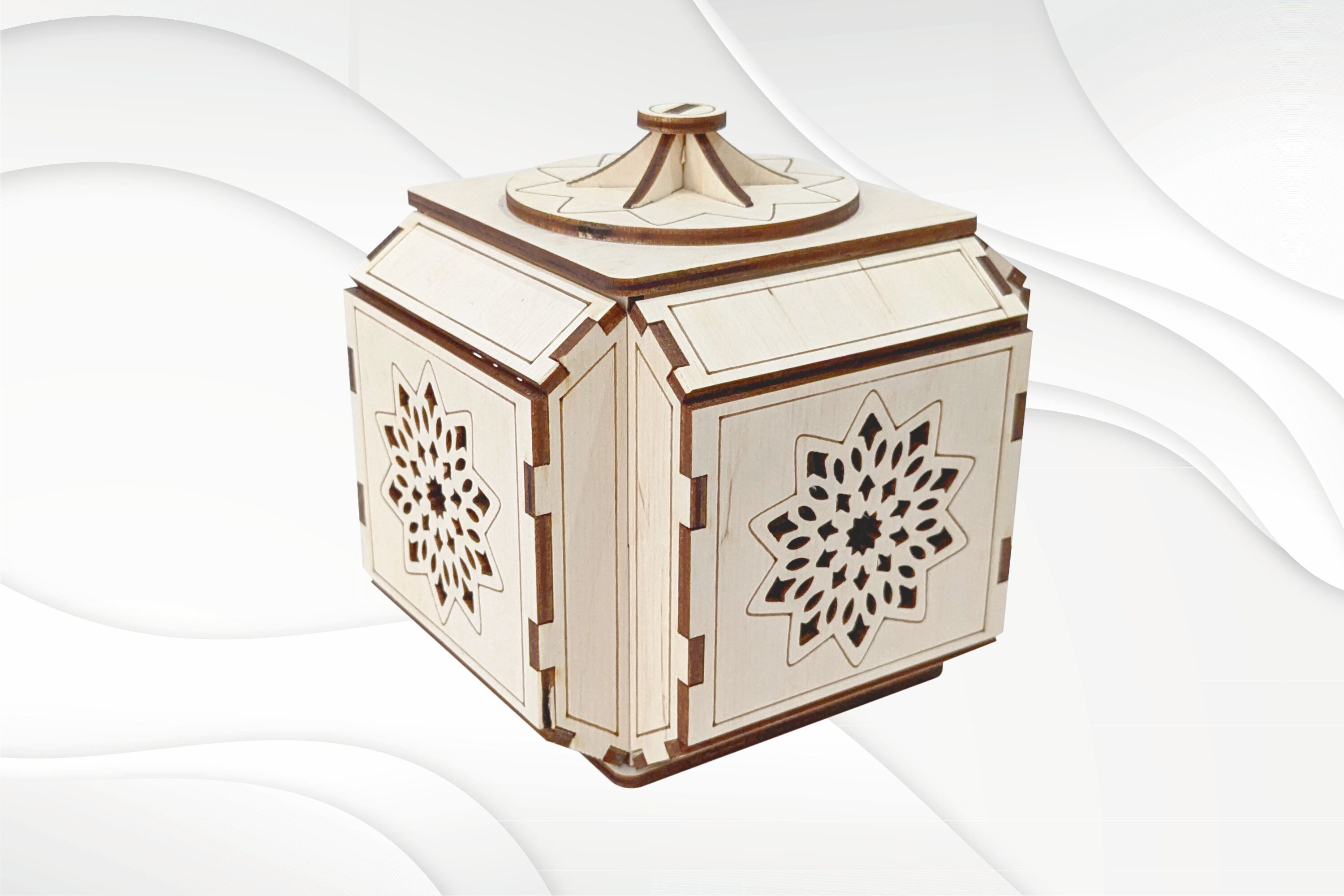 Gift Box with Lid, Design Laser Cut · Creative Fabrica