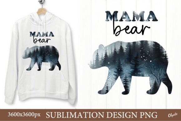 Mama Bear Sublimation. Mother Day PNG