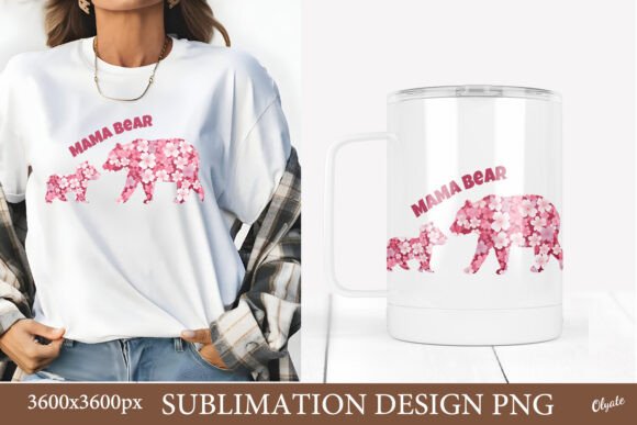 Mama Bear Sublimation PNG. Mother Day