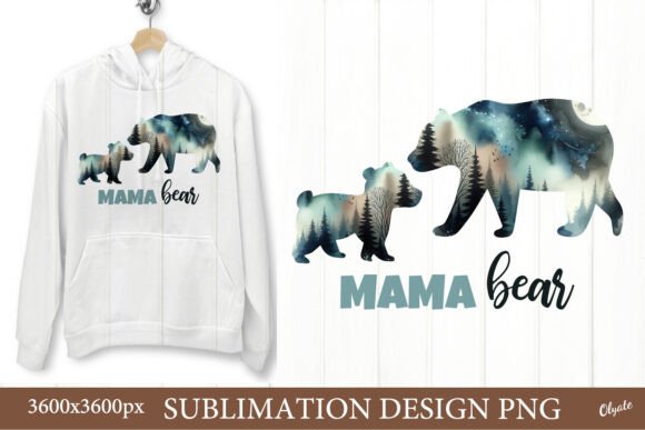 Mama Bear Sublimation PNG. Mother Day