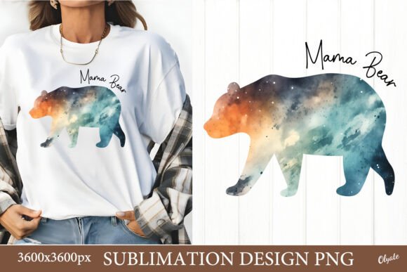 Mama Bear Sublimation PNG. Mother