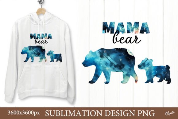 Mama Bear Sublimation PNG. Mother