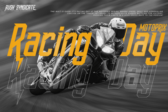 Rush Syndicate Font PNG with transparent background - Preview 3