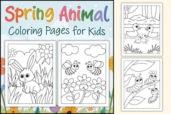 Spring Animal Coloring Pages for Kids