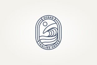 Ocean Sea Wave Minimalist Badge Line Art Graphic by Blazybone ...