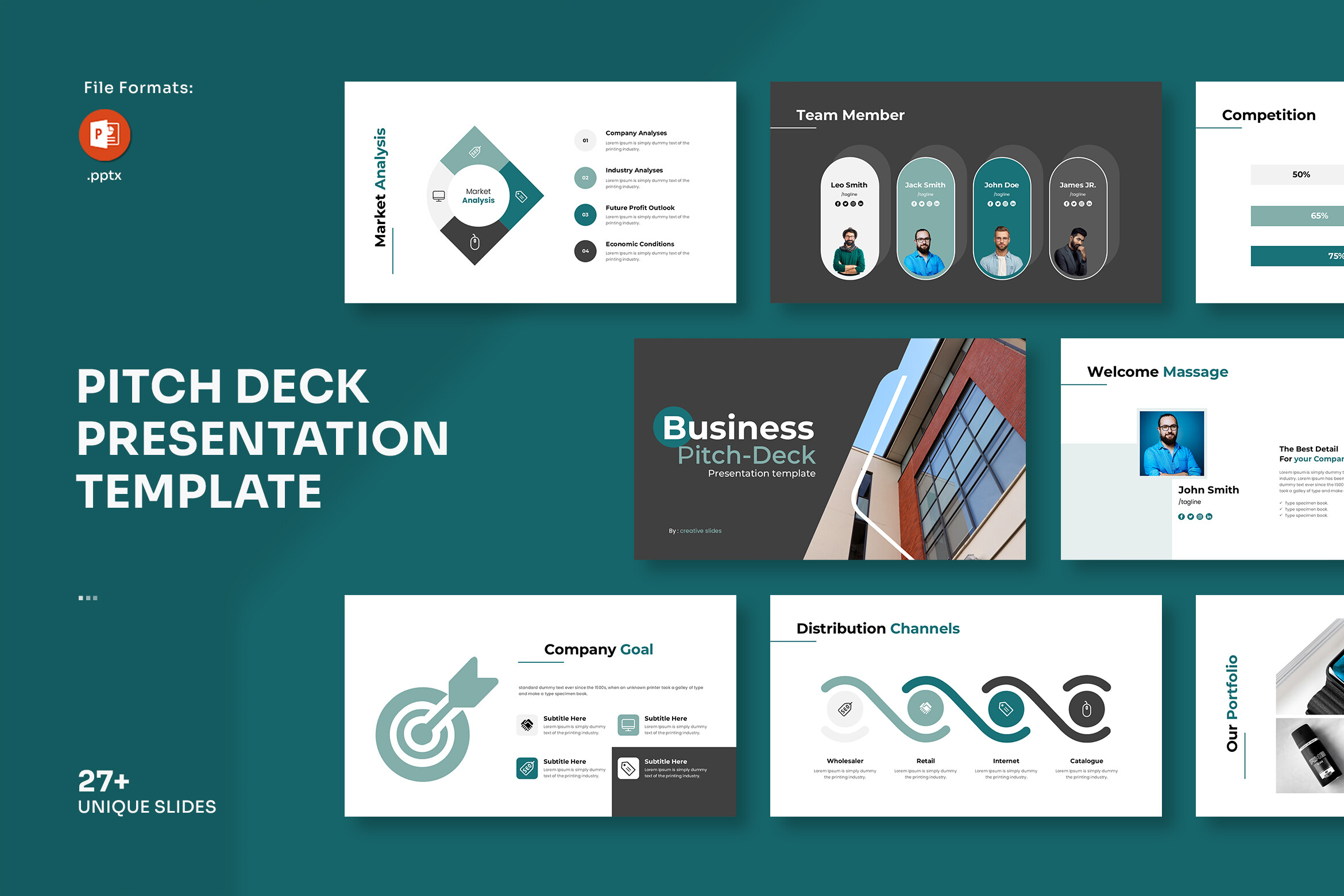Plantilla de PowerPoint para presentación comercial