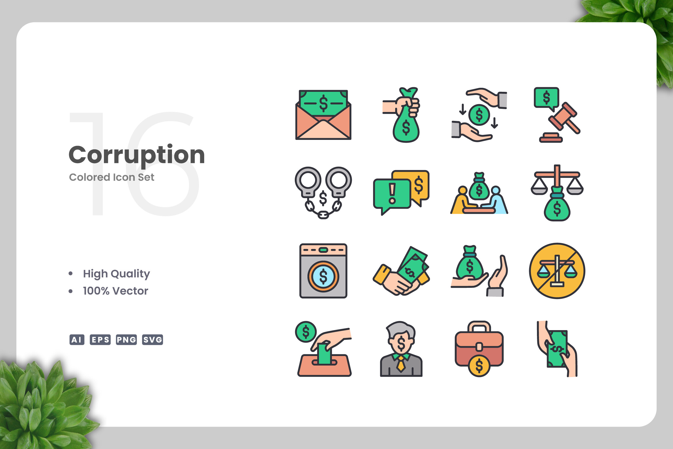 Corruption Color Icons Graphic by upnowgraphic · Creative Fabrica