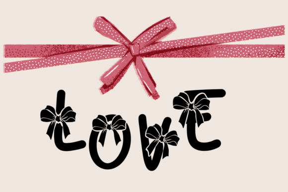 Cute Bow Font - Preview 3