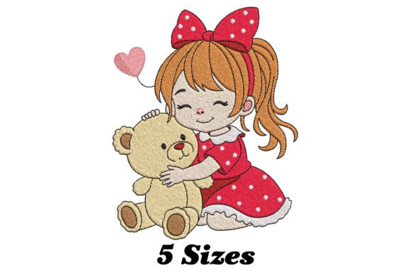 Cute Girl with Bear