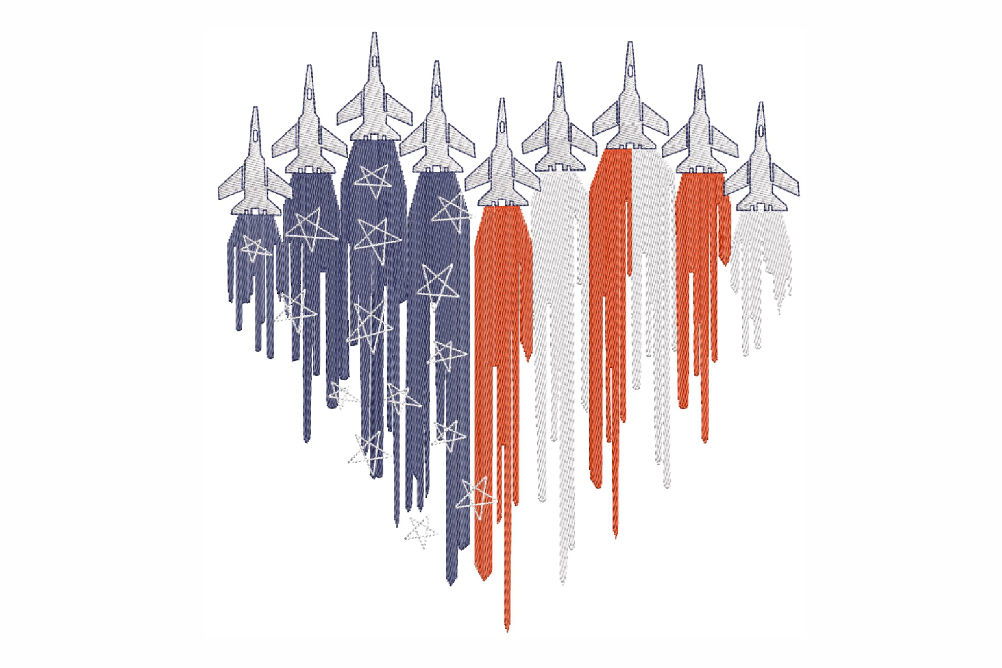 Fighter Jet Airplane American Flag
