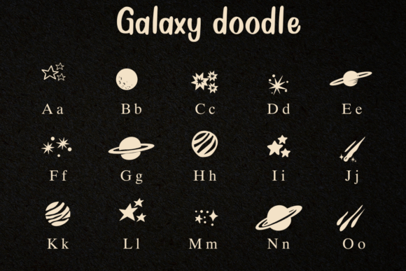 Galaxy Doodle Font - Preview 1